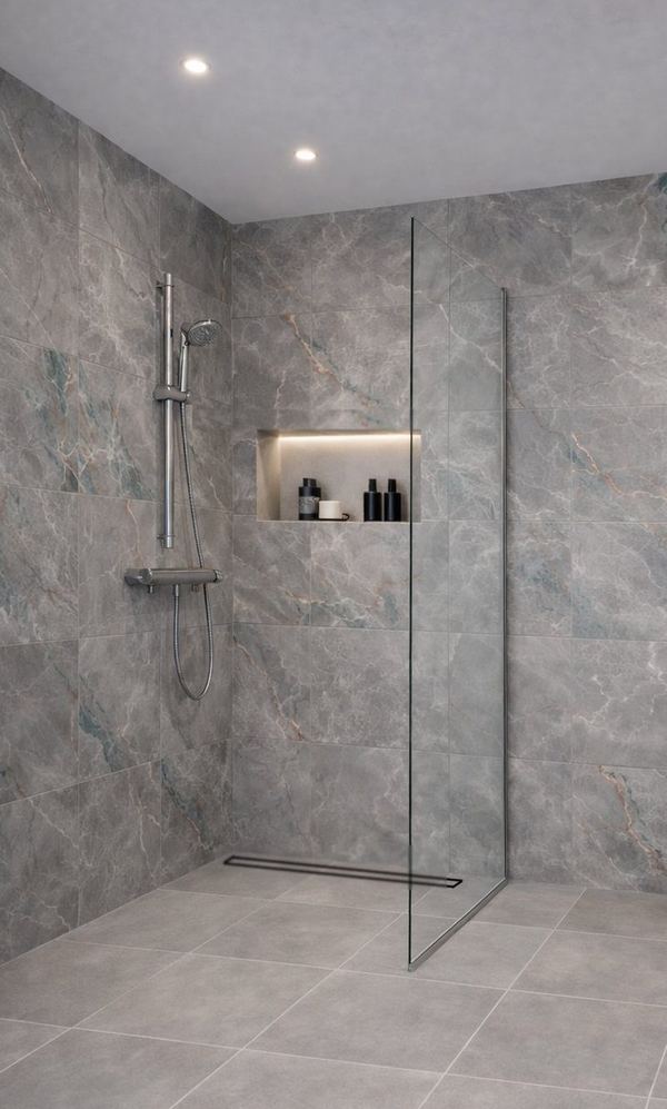 Wetroom Floor and Glass Panels