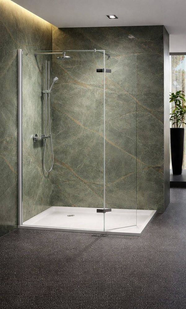 Walk In Shower Tray and Glass Panels
